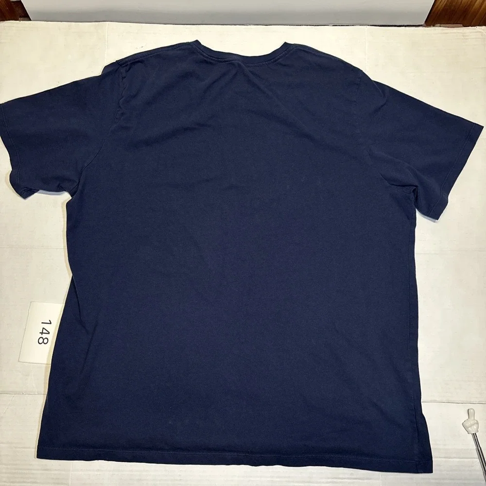 Levis Mens 3XL Navy Blue Red Batwing Logo Graphic T-Shirt